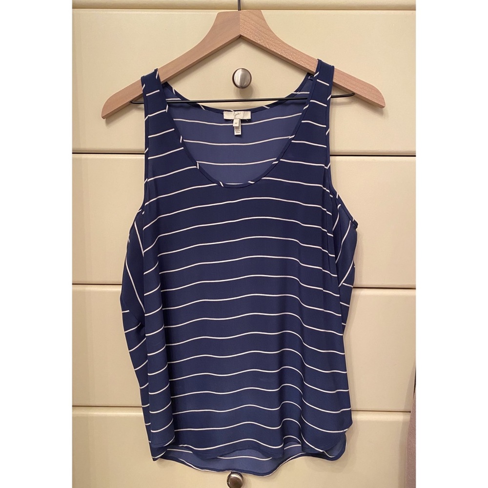 Joie navy silk tank top